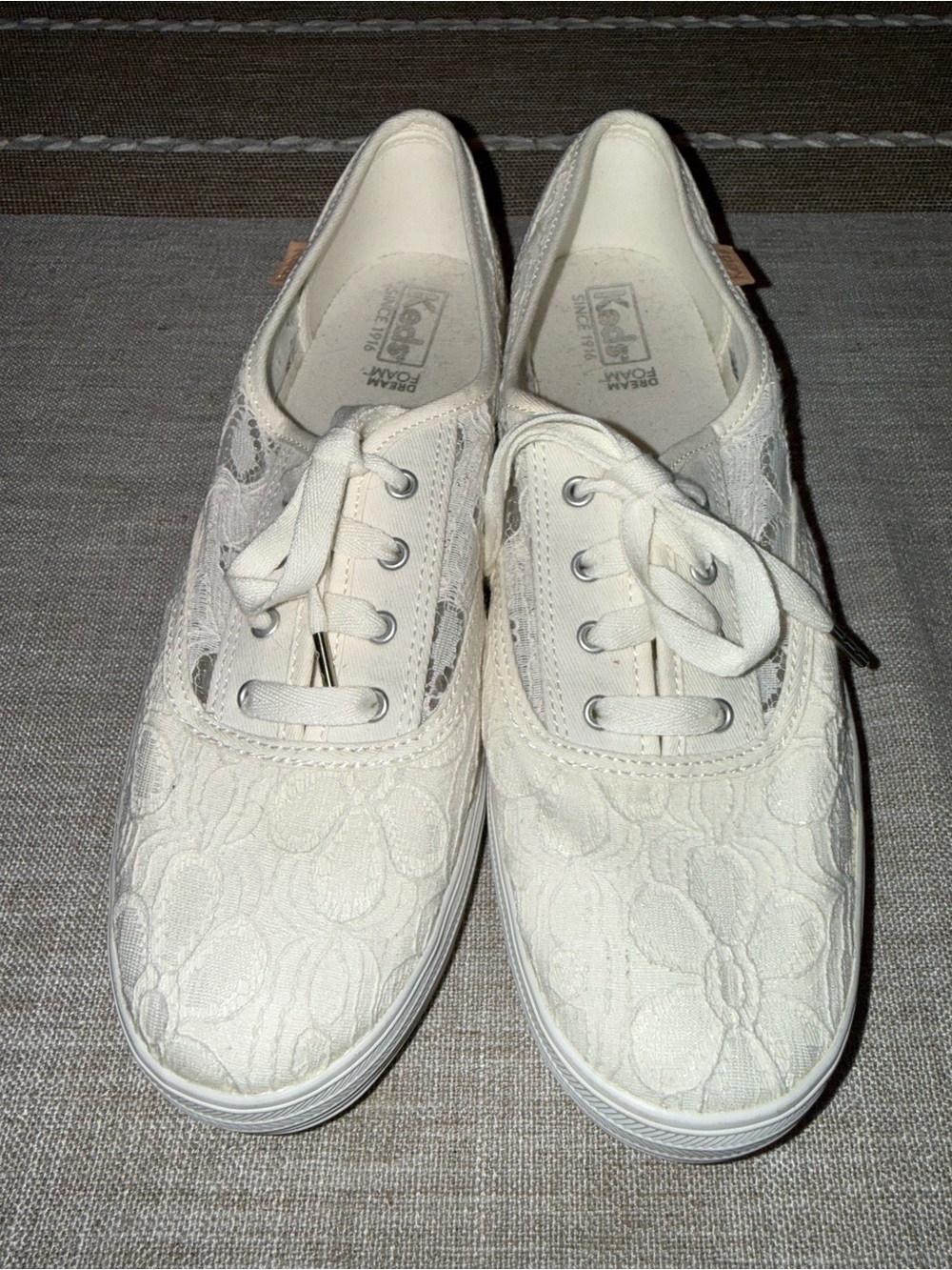 Keds White Lace Platform Sneakers - Picture 2 of 4
